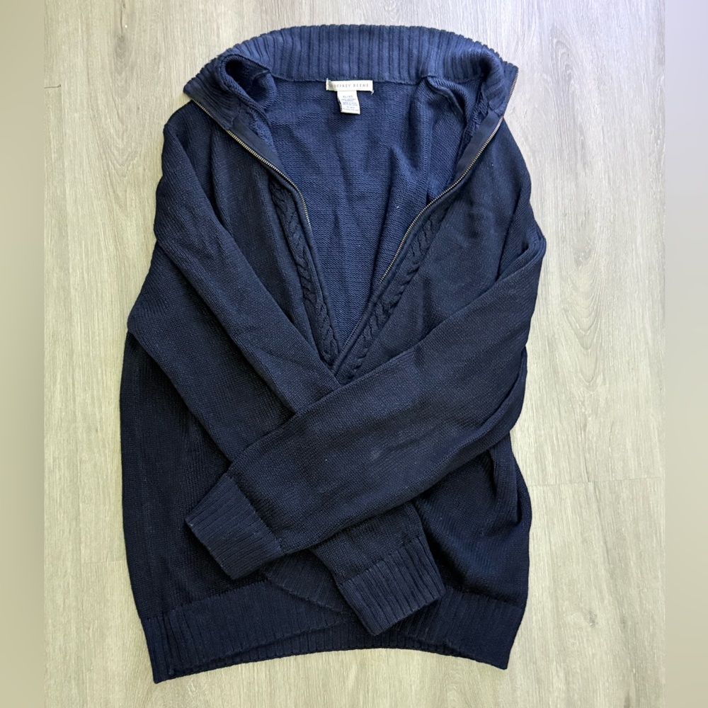 Geoffrey Beene Men's Dark Blue Zip-Up Sweater